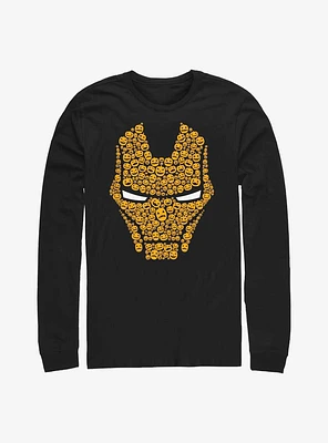 Marvel Iron Man Pumpkin Face Long-Sleeve T-Shirt