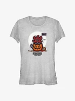 Stranger Things Demodog Jack-O'-Lantern Girls T-Shirt