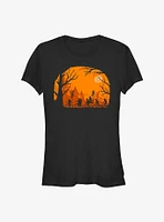Stranger Things Halloween Silhouette Girls T-Shirt