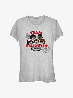 Stranger Things Team Halloween Faces Girls T-Shirt