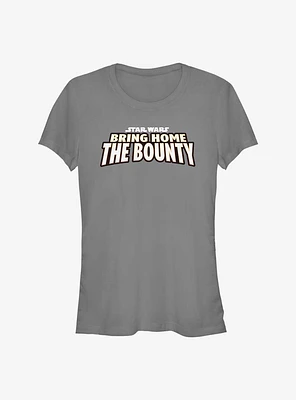 Star Wars The Mandalorian Bring Home Bounty Logo Girls T-Shirt