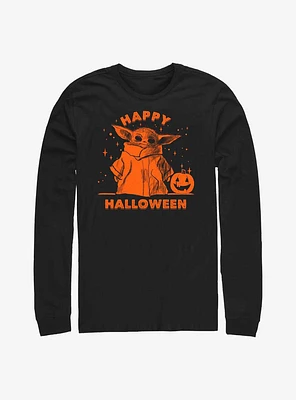 Star Wars The Mandalorian Child Happy Halloween Long-Sleeve T-Shirt