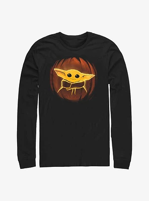 Star Wars The Mandalorian Child Pumpkin Carving Long-Sleeve T-Shirt