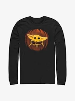 Star Wars The Mandalorian Child Pumpkin Carving Long-Sleeve T-Shirt