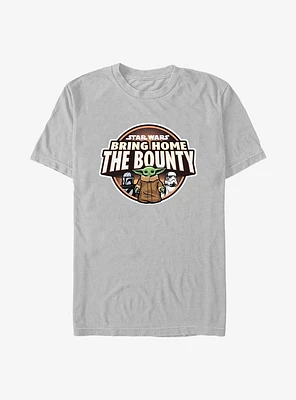 Star Wars The Mandalorian Bring Home Bounty Characters Logo T-Shirt