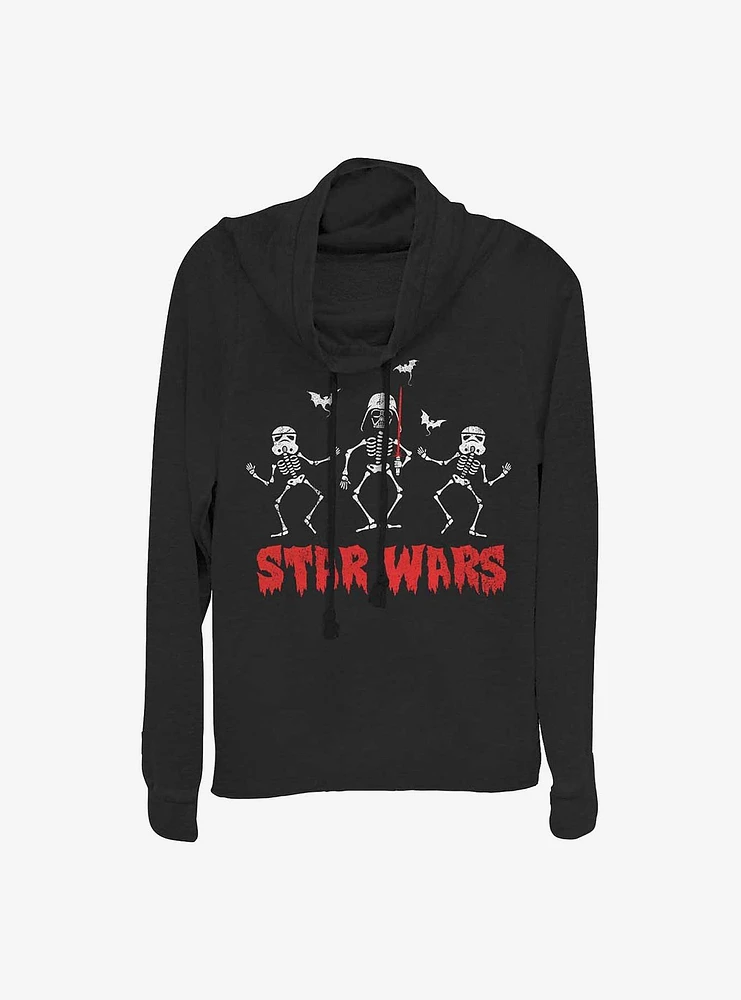 Star Wars Dark Side Creepy Girls Cowlneck Long-Sleeve Top