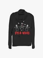 Star Wars Dark Side Creepy Girls Cowlneck Long-Sleeve Top