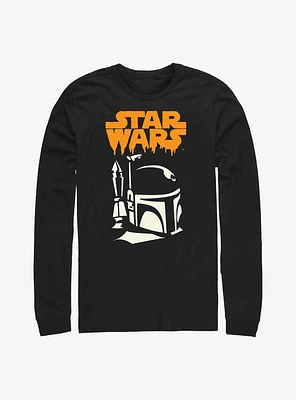 Star Wars Boba Fett Ghoul Head Long-Sleeve T-Shirt