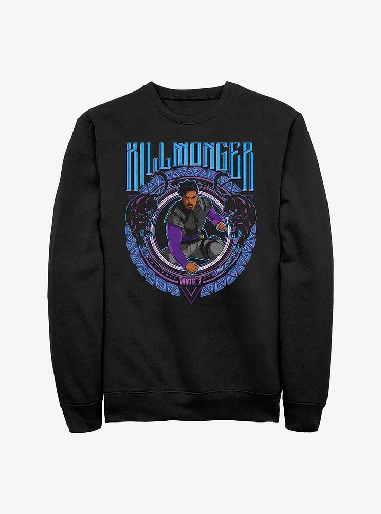 Marvel What If...? Cresting Killmonger Sweatshirt