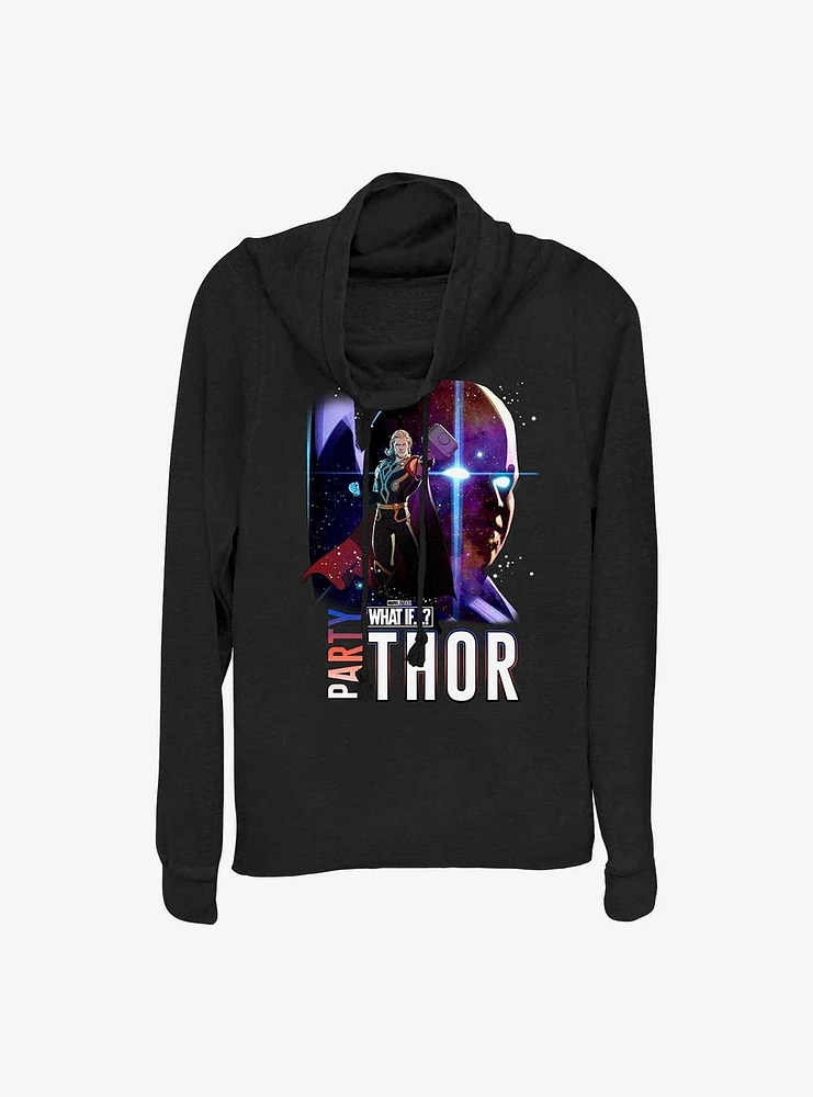 Marvel What If Watcher Party Thor Girls Long Sleeve T-Shirt