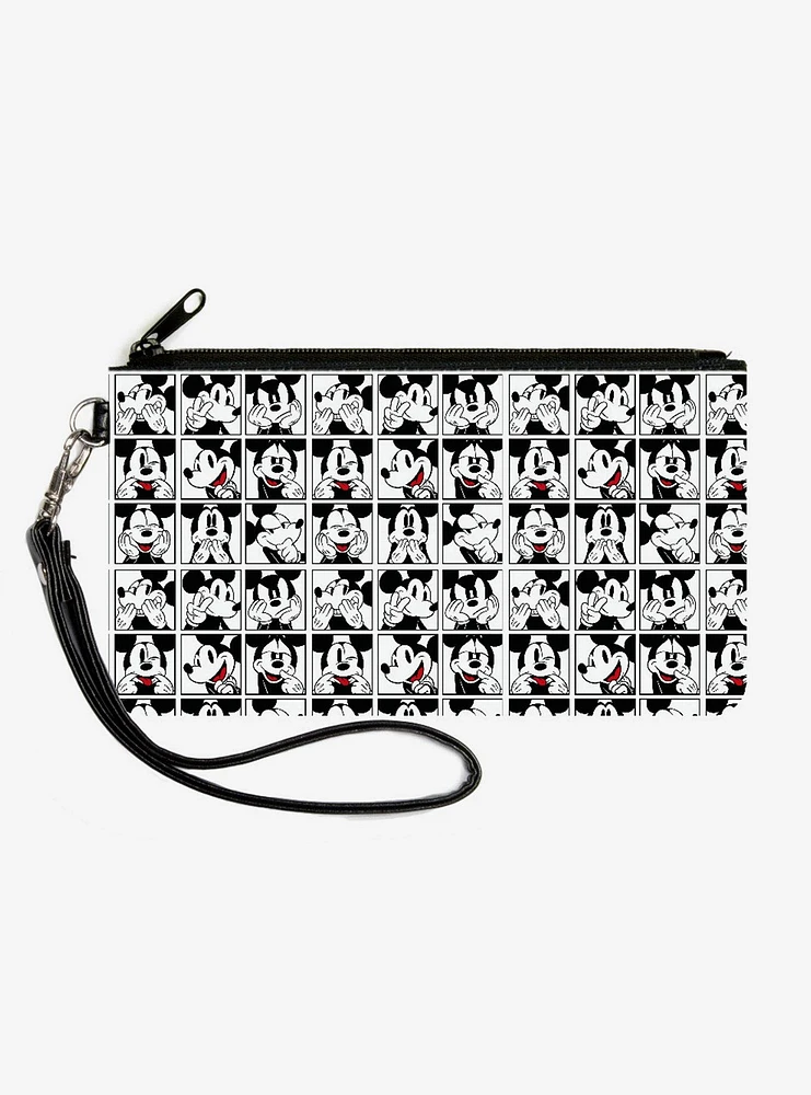 Disney Mickey Mouse Blocks Canvas Zip Clutch Wallet