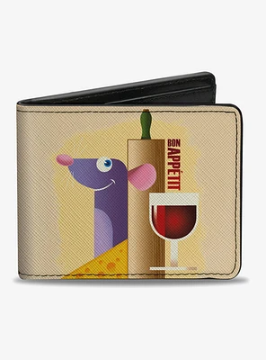 Disney Pixar Ratatouille Remy Bon Appetit Bifold Wallet