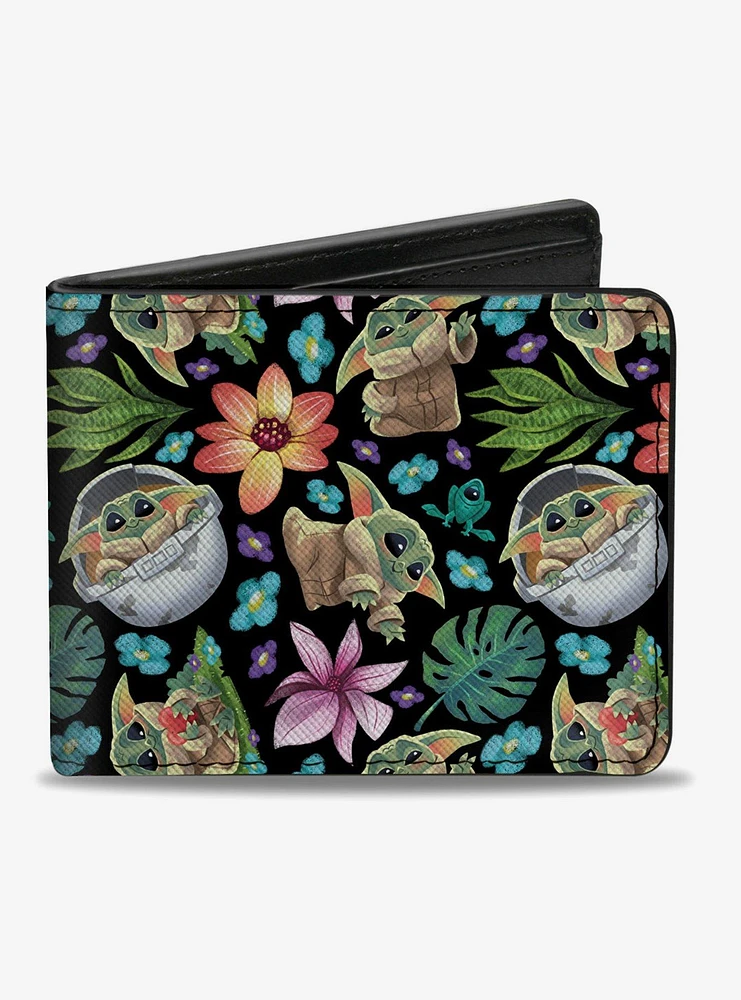 Star Wars The Child Floral Bifold Wallet