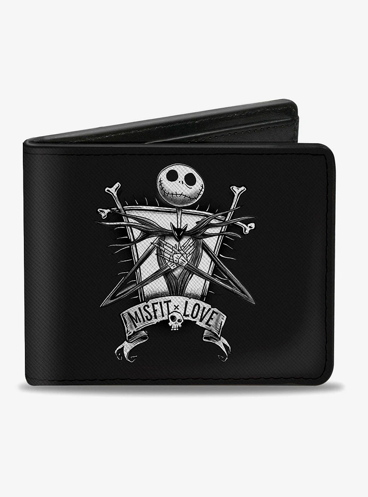 The Nightmare Before Christmas Misfit Love Jack And Sallys Bifold Wallet