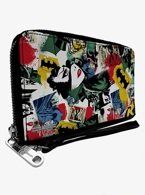 DC Comics Batman And Gotham City Villains Graffiti Zip Around Wallet