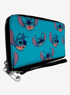 Disney Lilo & Stitch Stitch Toss Print Zip Around Wallet