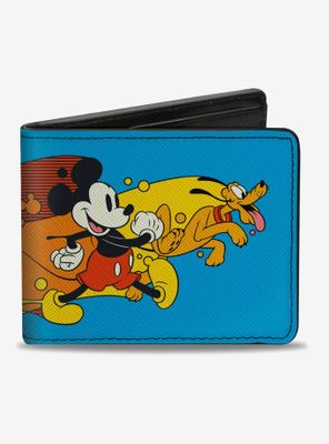 Disney Mickey Mouse And Pluto Action Wave Bifold Wallet
