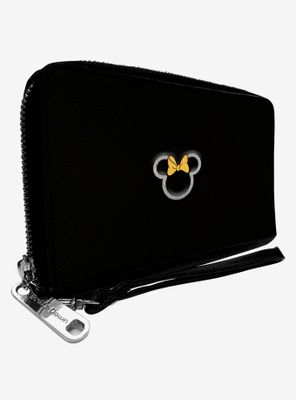 Disney Minnie Mouse Ears And Bow Icon Zip Around Wallet