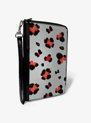 Disney Minnie Mouse Leopard Icon Zip Around Wallet
