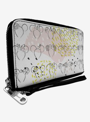 Disney Minnie Mouse Sketch Zip Around Wallet