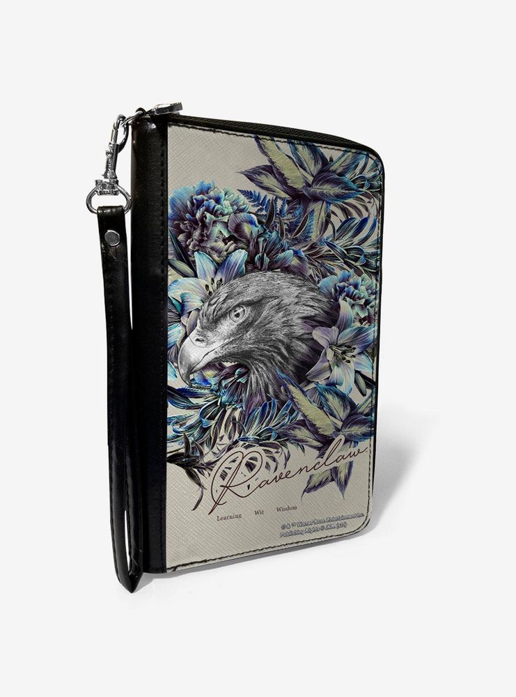 Harry Potter Ravenclaw Floral Sketch Zip Around Wallet