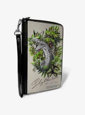 Harry Potter Slytherin Floral Sketch Zip Around Wallet