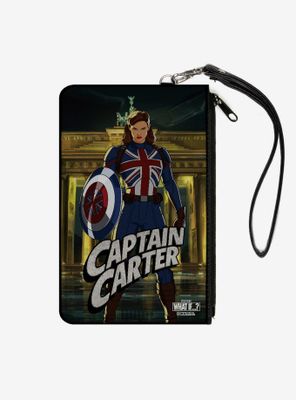 Marvel What If?? Captain Carter Shield Canvas Zip Clutch Wallet