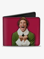 Elf Buddy Elf Screaming With Muggins Bifold Wallet