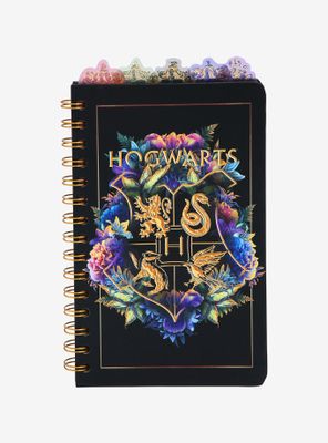 Harry Potter Floral Hogwarts Crest Tab Journal - BoxLunch Exclusive
