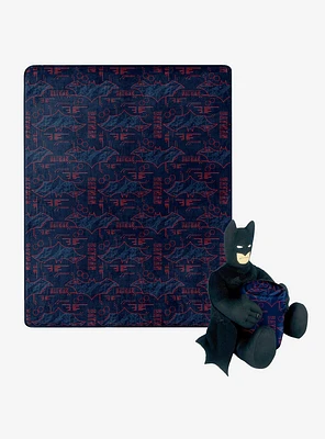 DC Comics Batman Cyber Symbols Hugger Pillow Throw Set