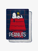 Peanuts Cozy Plaid Oversized Throw