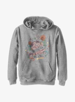 Disney Alice Wonderland Cheshire Banner Tattoo Youth Hoodie