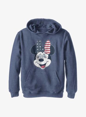 Disney Minnie Mouse American Bow Youth Hoodie