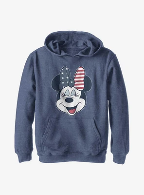 Disney Minnie Mouse American Bow Youth Hoodie