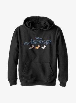 Disney The Aristocats Kitten Walk Logo Youth Hoodie