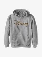 Disney Logo Leopard Fill Youth Hoodie