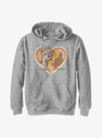 Disney Lady And The Tramp Vintage Valentine Youth Hoodie