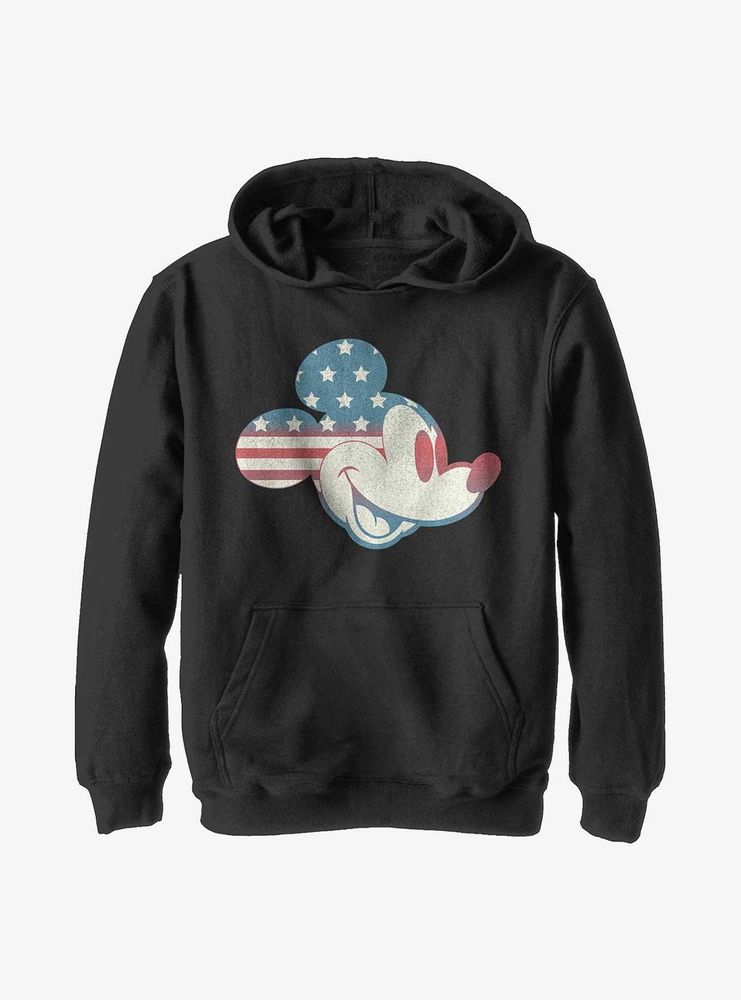 Disney Mickey Mouse Americana Flag Fill Youth Hoodie