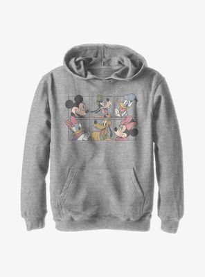 Disney Mickey Mouse And Friends Grid Youth Hoodie