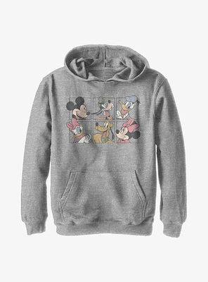 Disney Mickey Mouse And Friends Grid Youth Hoodie