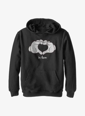 Disney Mickey Mouse Glove Heart Youth Hoodie