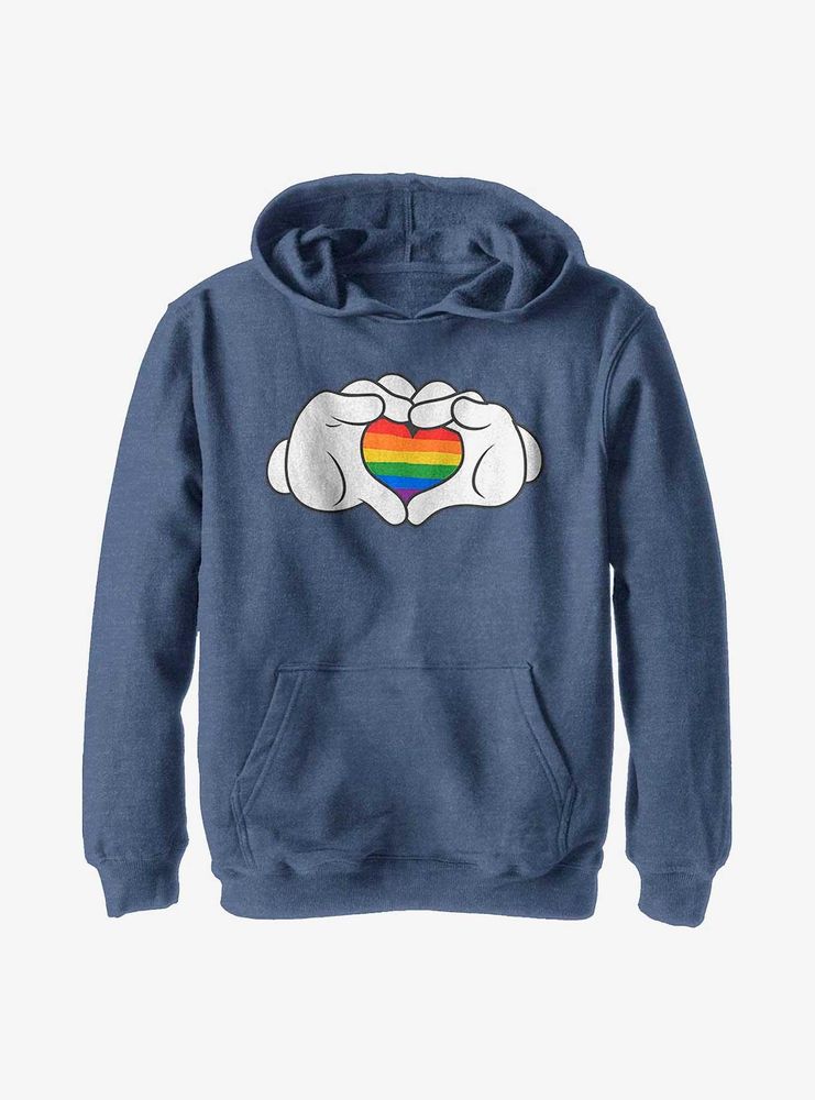 Disney Mickey Mouse Rainbow Love Youth Hoodie