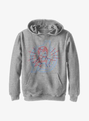 Marvel Captain America Cap Doodle Avengers Youth Hoodie
