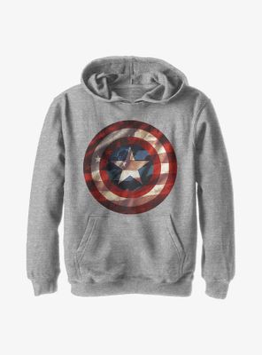Marvel Captain America Flag Shield Youth Hoodie