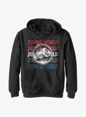 Jurassic World Logo Repeat Youth Hoodie
