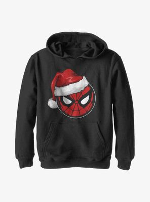 Marvel Spider-Man Spidey Santa Hat Youth Hoodie