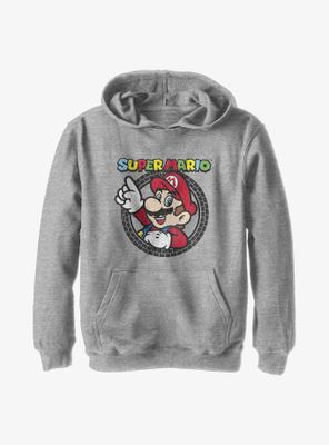 Nintendo Super Mario Checkered Vintage Youth Hoodie