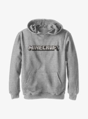 Minecraft Logo White Youth Hoodie