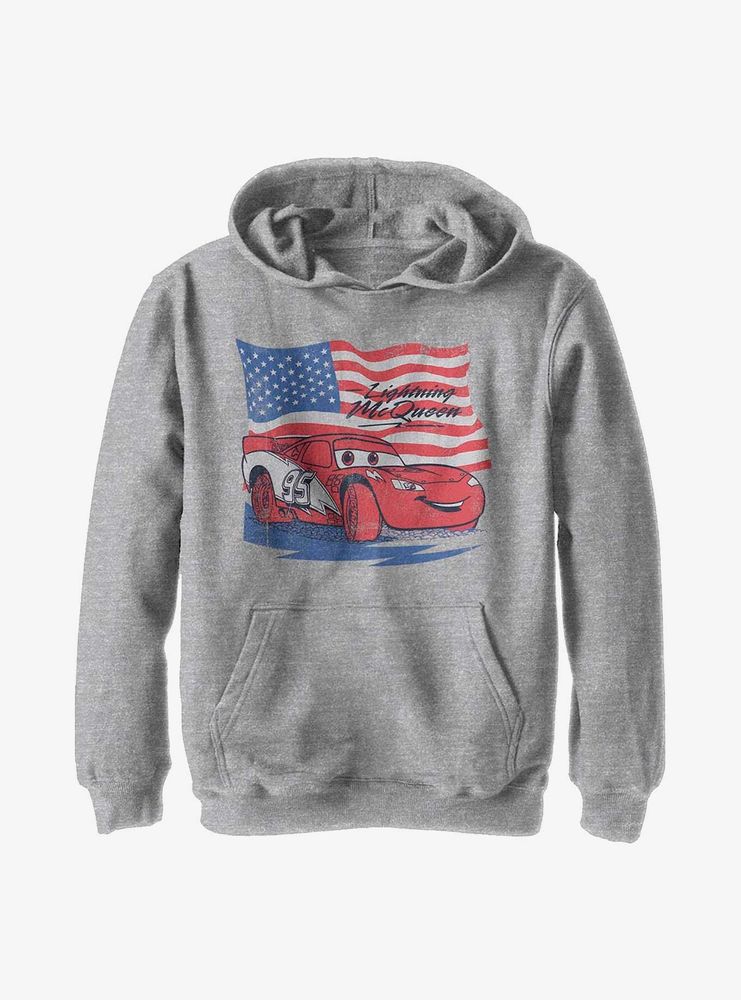 Disney Pixar Cars Lightning Flag Youth Hoodie