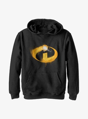 Disney Pixar The Incredibles Spray Logo Youth Hoodie
